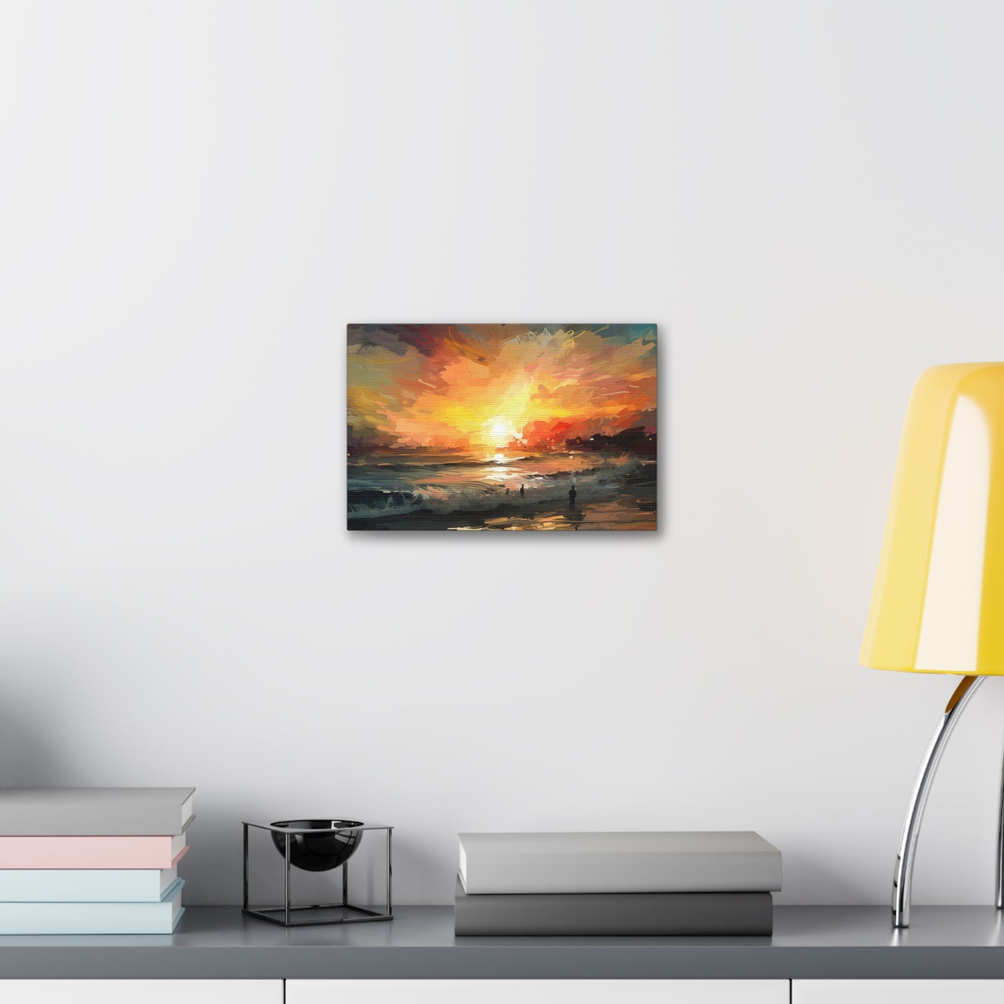 The Sky is on FIRE, Let's Surf!: Abstract Painting Print