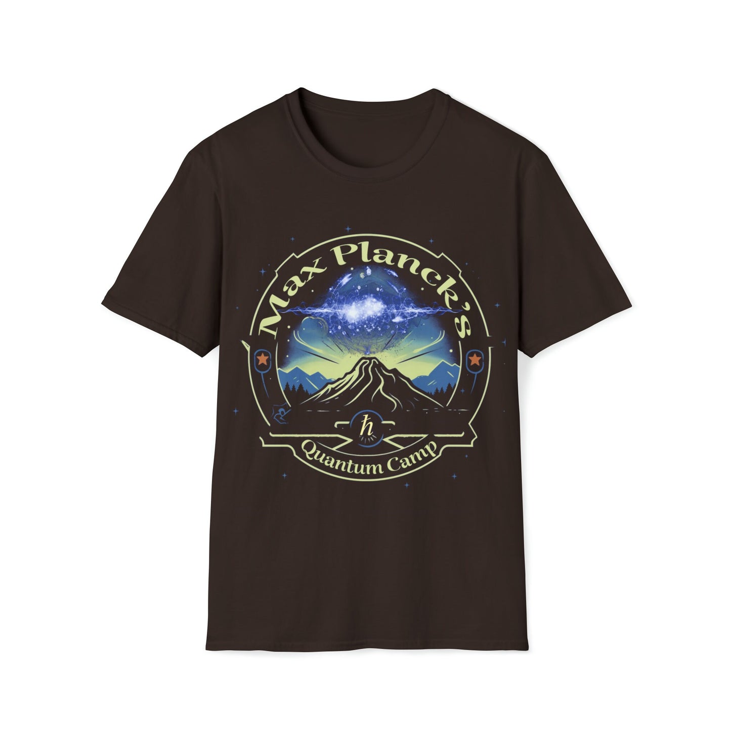T-shirt no one else has. Max Planck's Quantum Camp t-shirt for the person who loves things that are not ordinary| retro 80's style camp