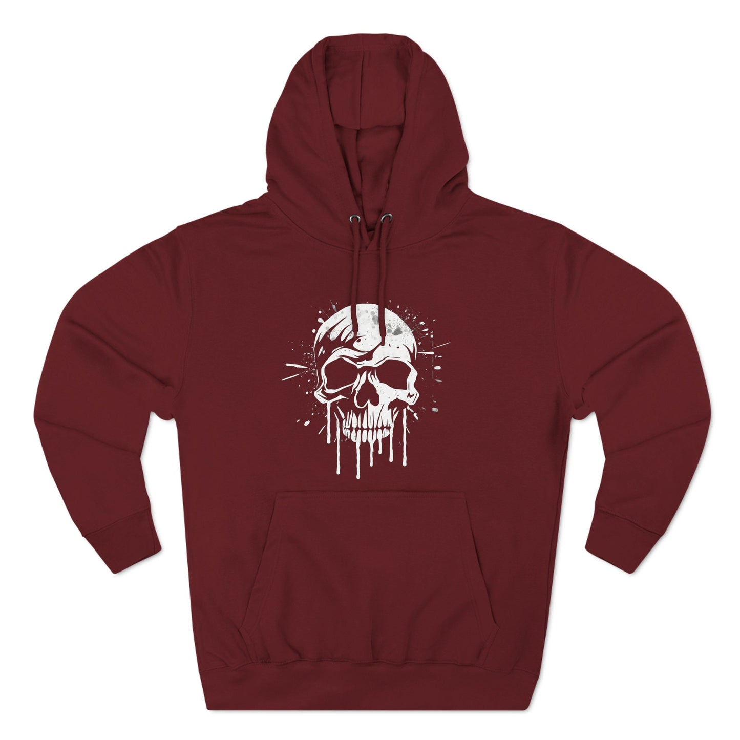 Unique Gift for the person who has wants to stand out in a crowd! White Skull Graffiti Unisex Premium Pullover Hoodie. Great guy gift.
