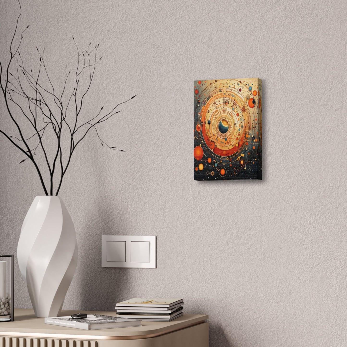 Unique College Dorm or New Apartment Wall Art | Abstract universe inspired by Several Circles by Kandinsky. Ai generated digital painting.