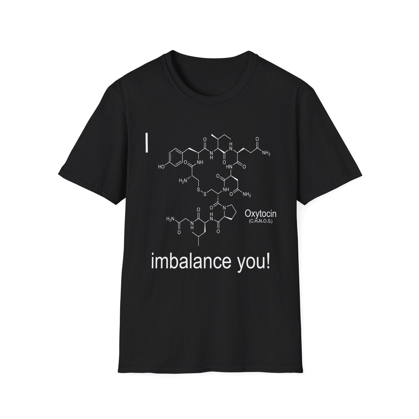 Chemical Structure Oxytocin Unisex Softstyle T-Shirt, Science Love Tee, Gift for Chemistry Lovers, Funny Valentine's Day Shirt