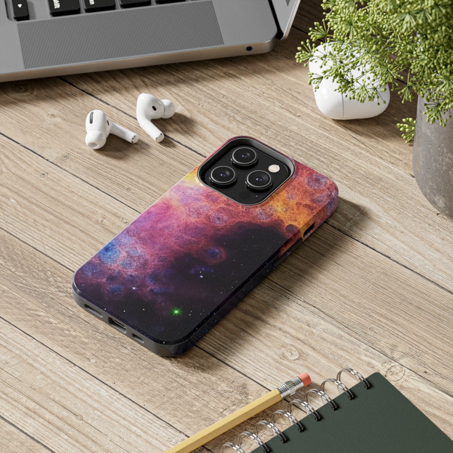 Hyper-Realistic Telescope Photograph of a Nebula and Space Dust iPhone Tough Case | AI Art