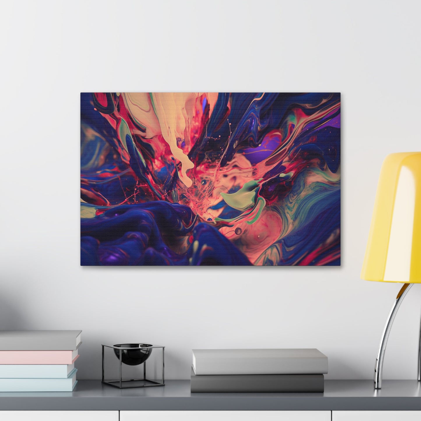 Purple Paint Tsunami: Splashed Paint Print