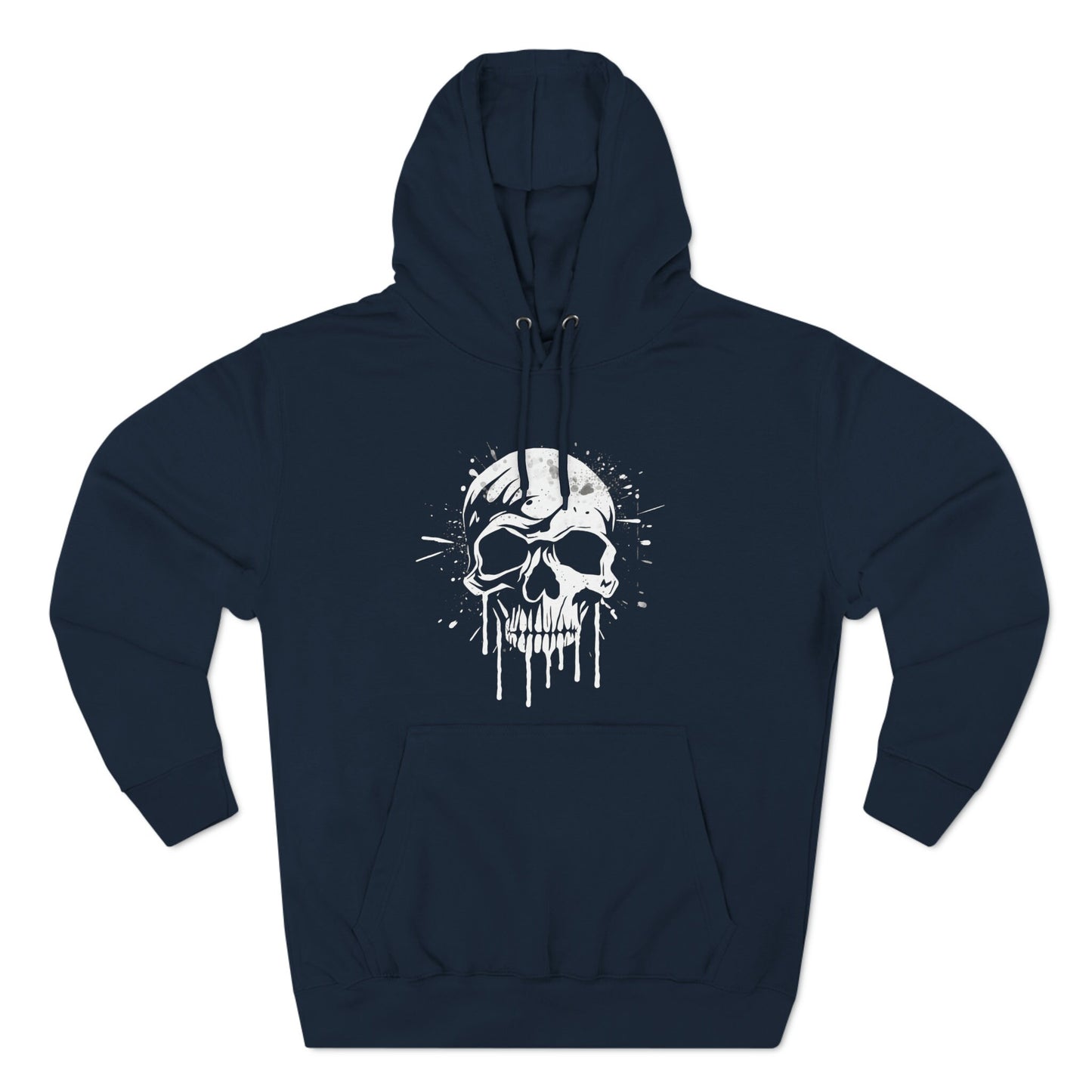 Unique Gift for the person who has wants to stand out in a crowd! White Skull Graffiti Unisex Premium Pullover Hoodie. Great guy gift.