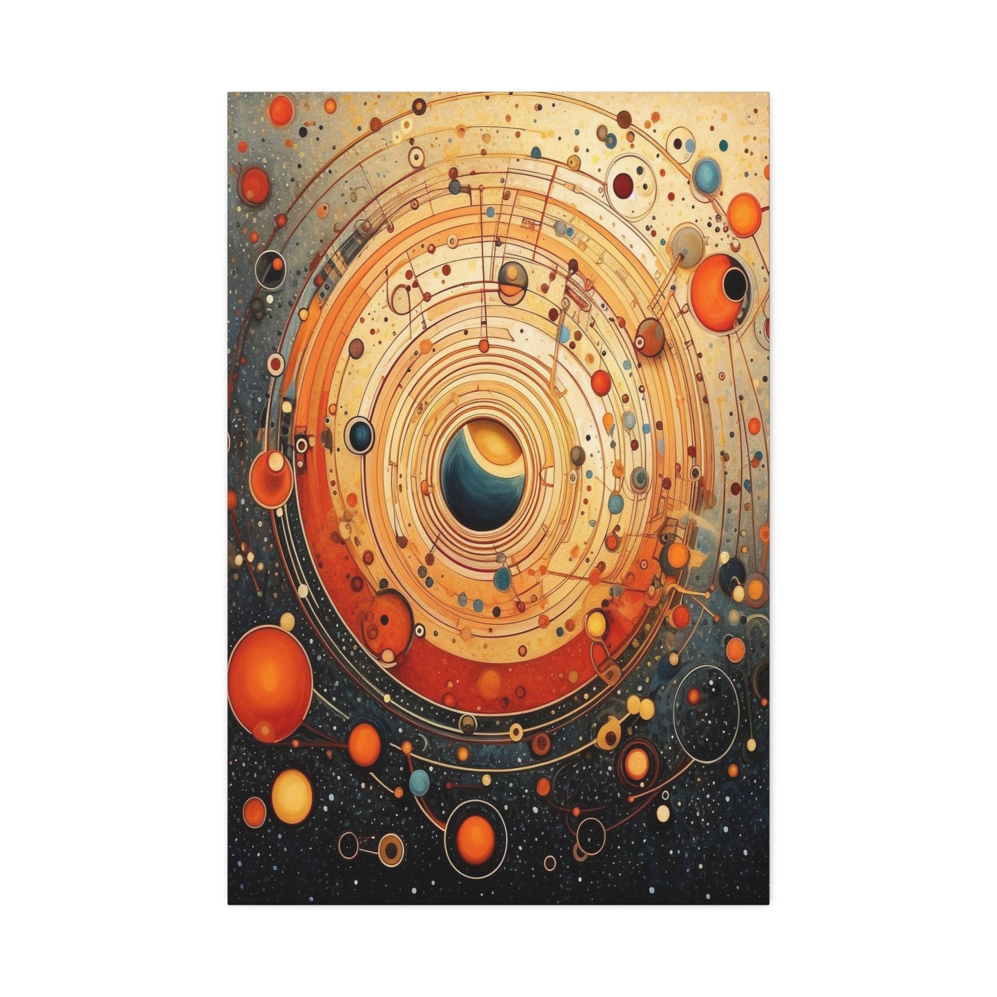 Unique College Dorm or New Apartment Wall Art | Abstract universe inspired by Several Circles by Kandinsky. Ai generated digital painting.