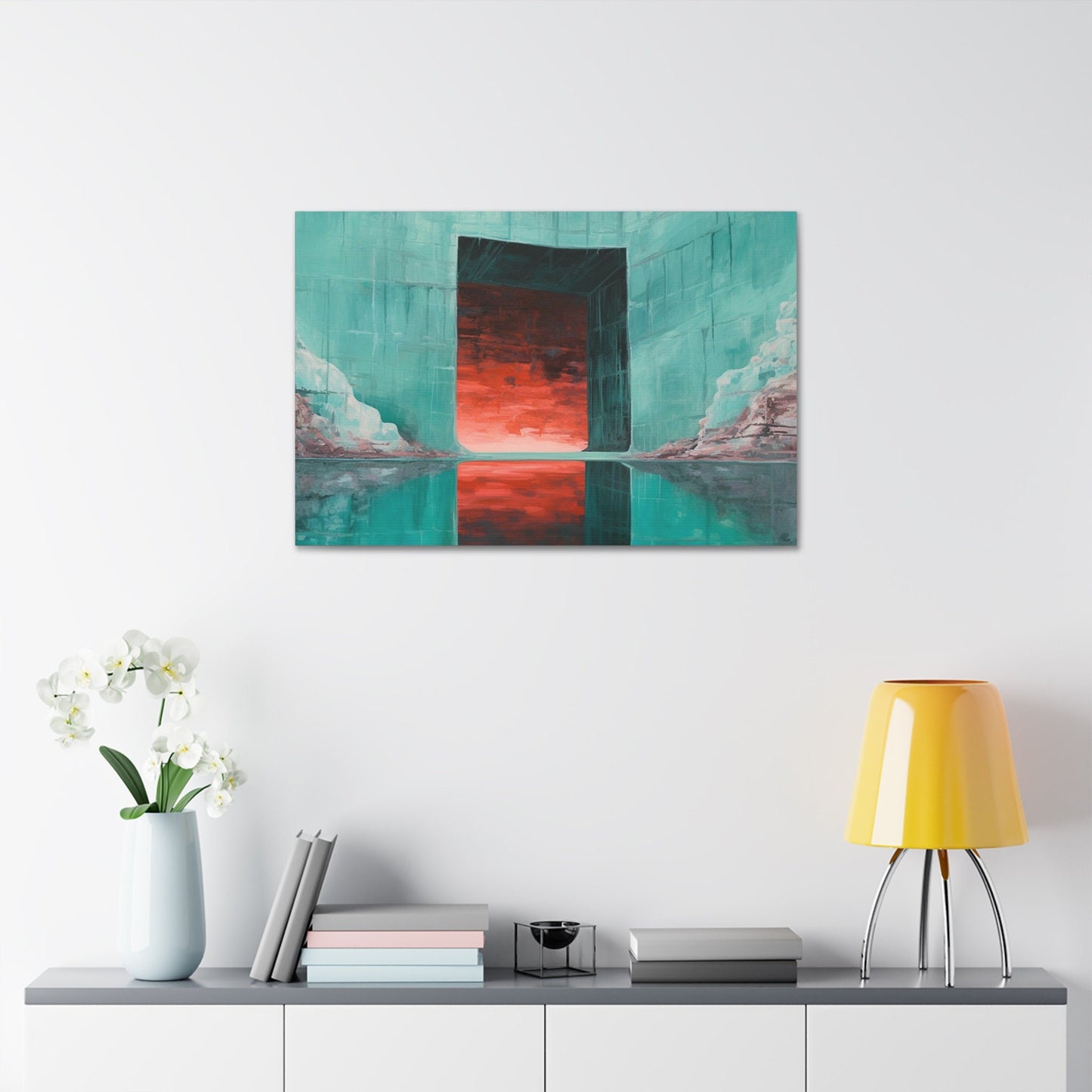Unique wall art for college apartments or new homes | Safety of the Salt Cave | Ai Wall Art