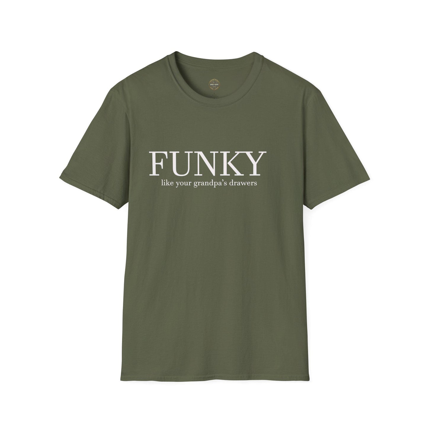 Funny Quote Unisex T-Shirt, Funky Like Your Grandpa's Drawers, Humorous Tee, Sarcastic Shirt, Vintage Inspired Top, Retro Style Clothing