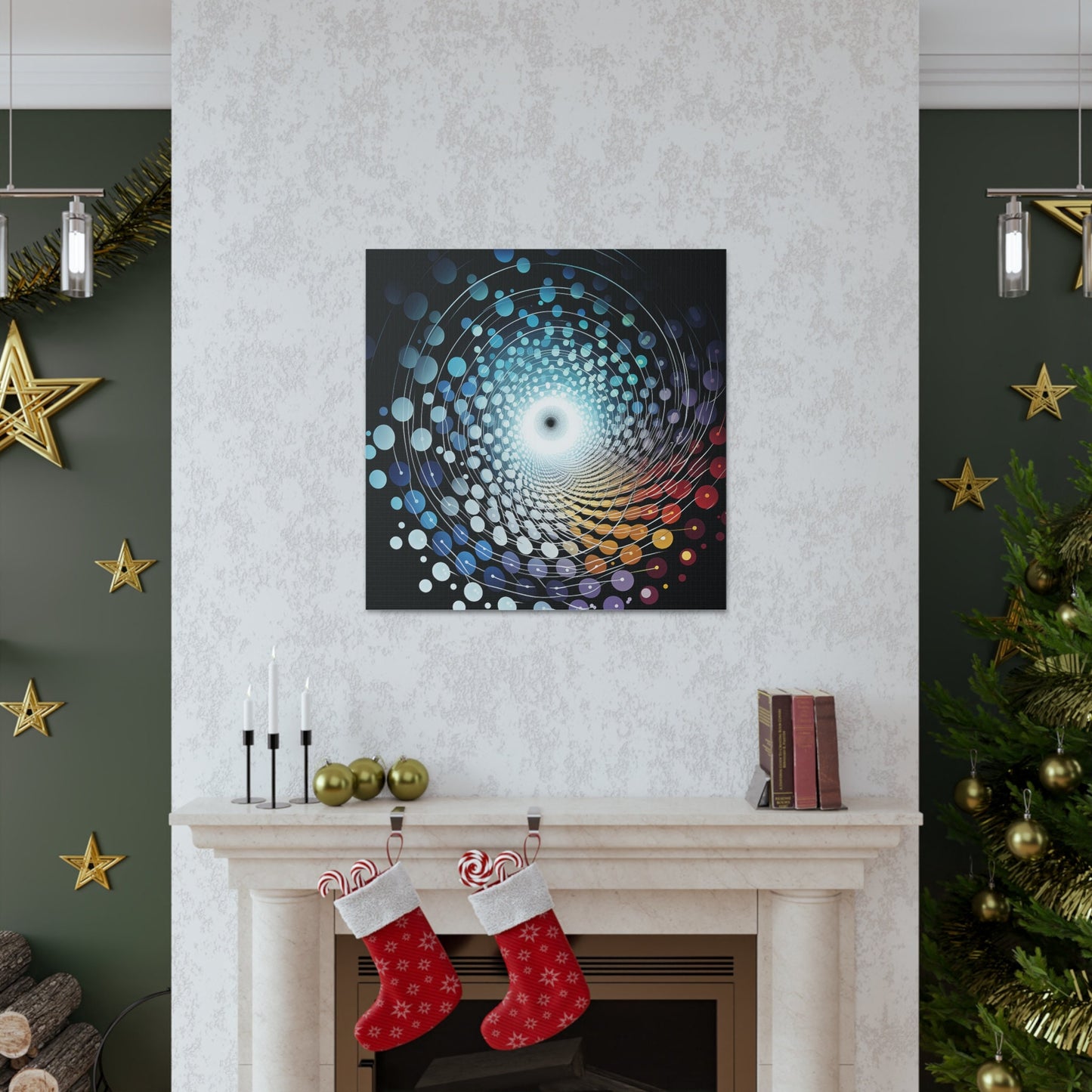 Unique Wall Art for your Home, Apartment or Dorm Room. Abstract Vortex Art, Modern Geometric Wall Art, Contemporary Home Decor.
