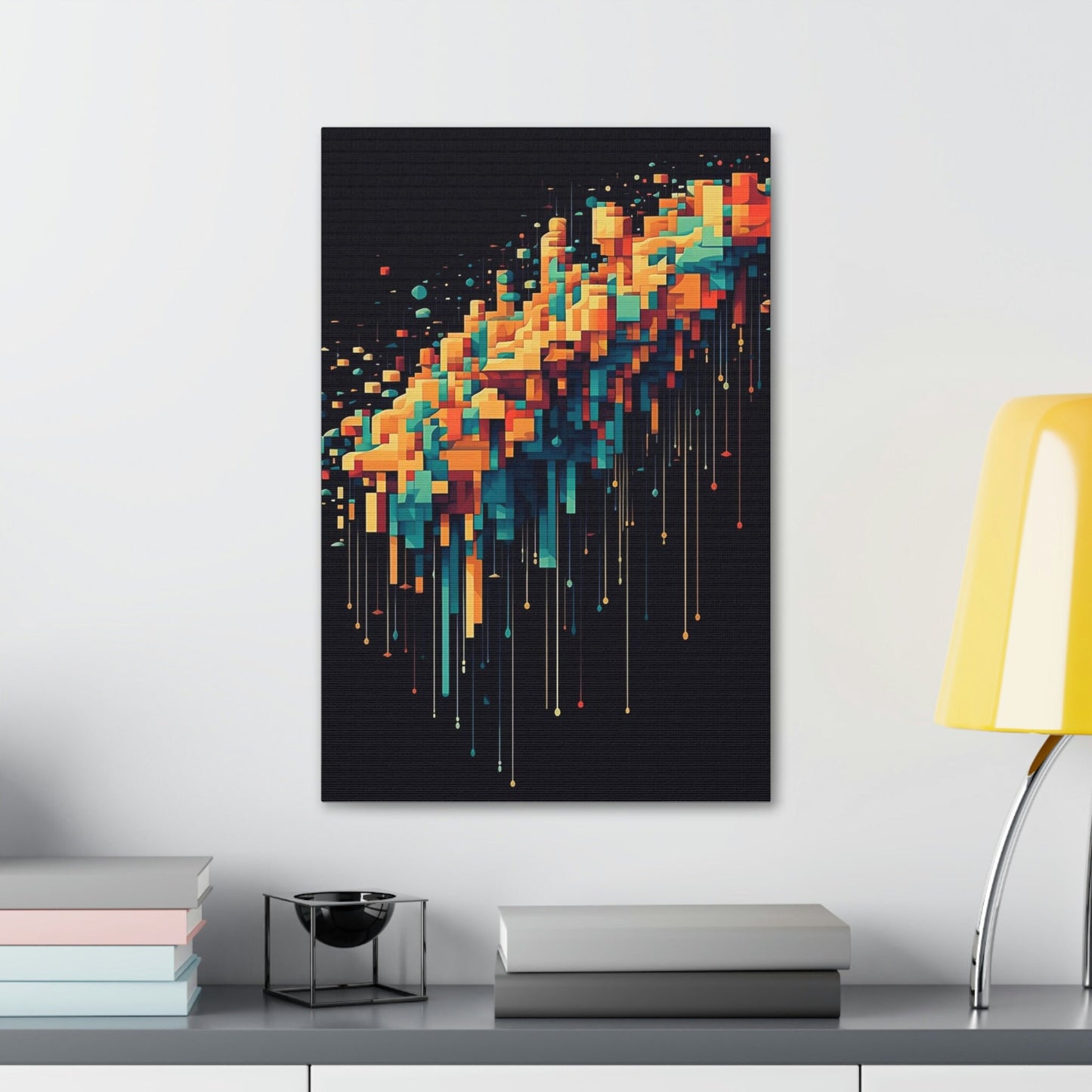 Pixel Drip: AI Generated Art Mixing Pixel Art with Paint Pouring Techniques