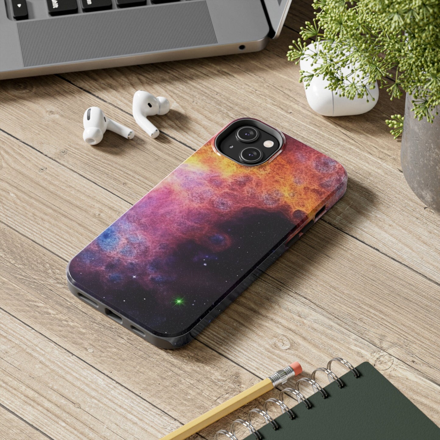 Hyper-Realistic Telescope Photograph of a Nebula and Space Dust iPhone Tough Case | AI Art