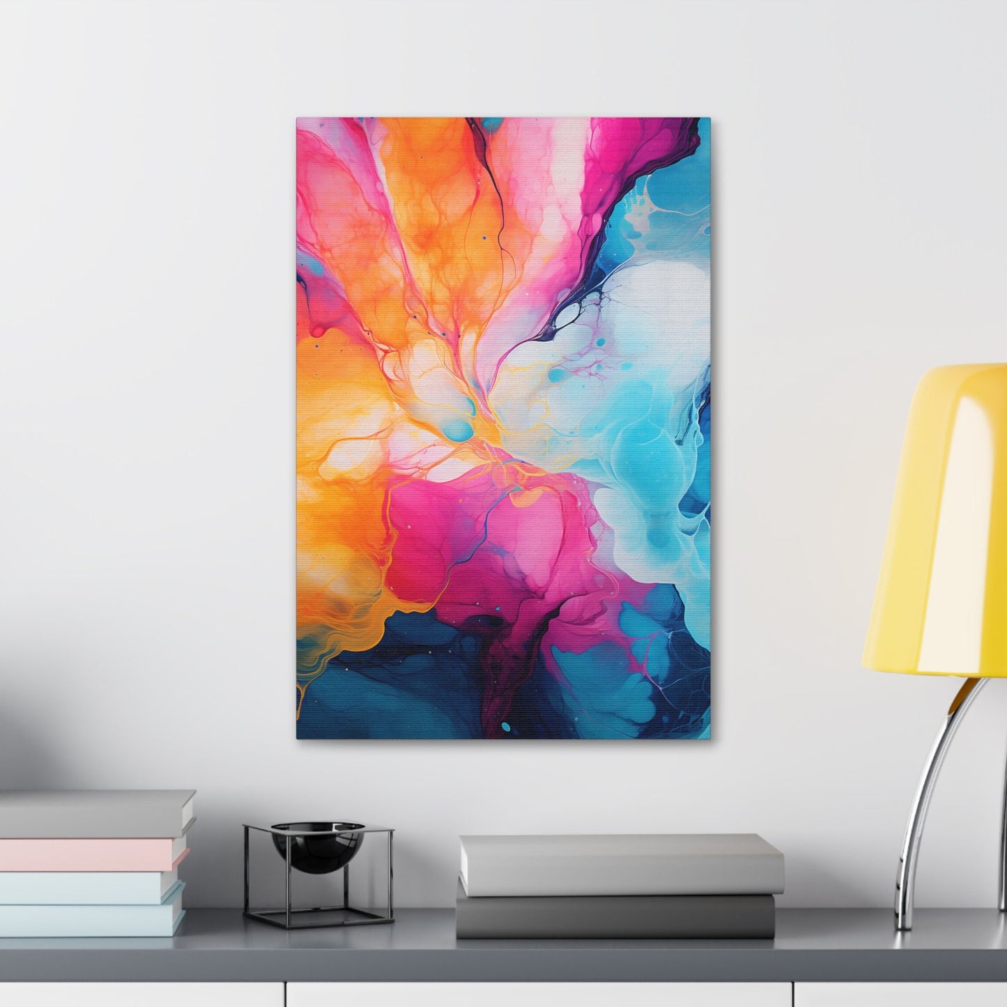 Unique Wall Art for your Home, Apartment, Room. Brightly colored paint splash abstract print.