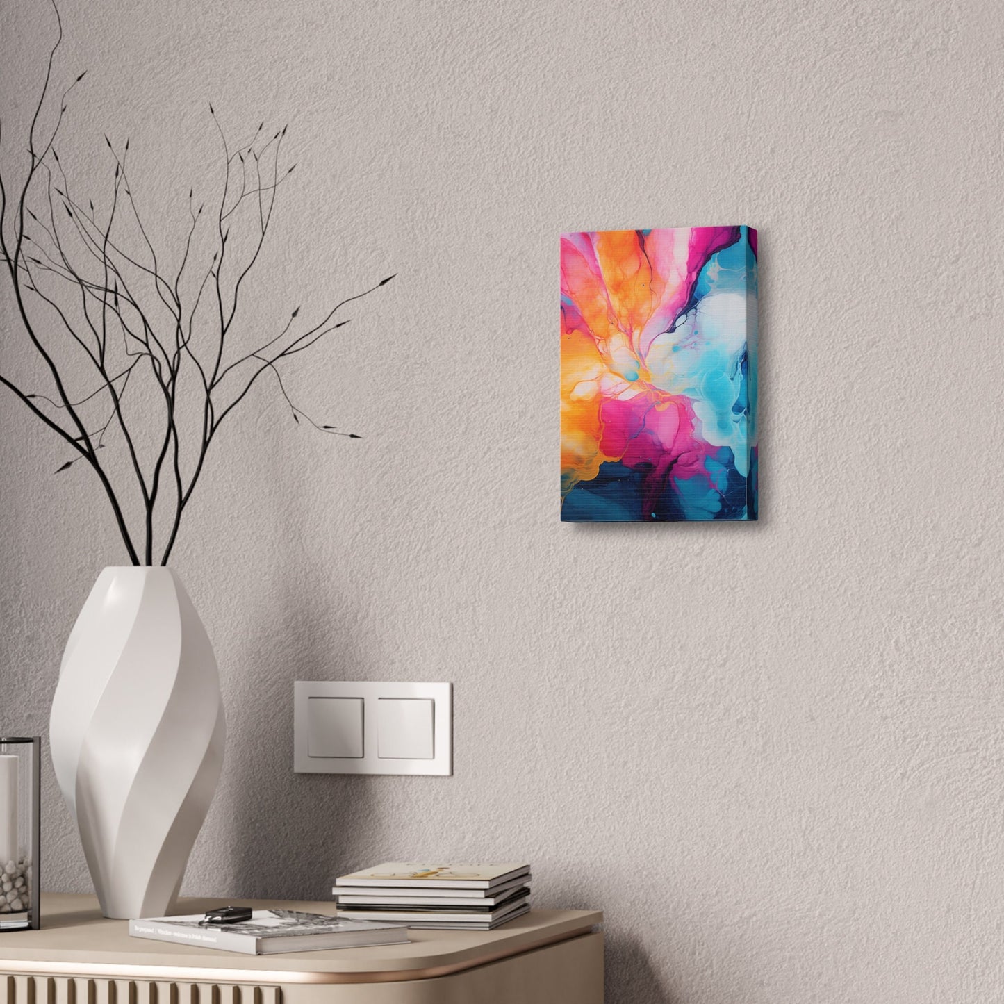 Unique Wall Art for your Home, Apartment, Room. Brightly colored paint splash abstract print.
