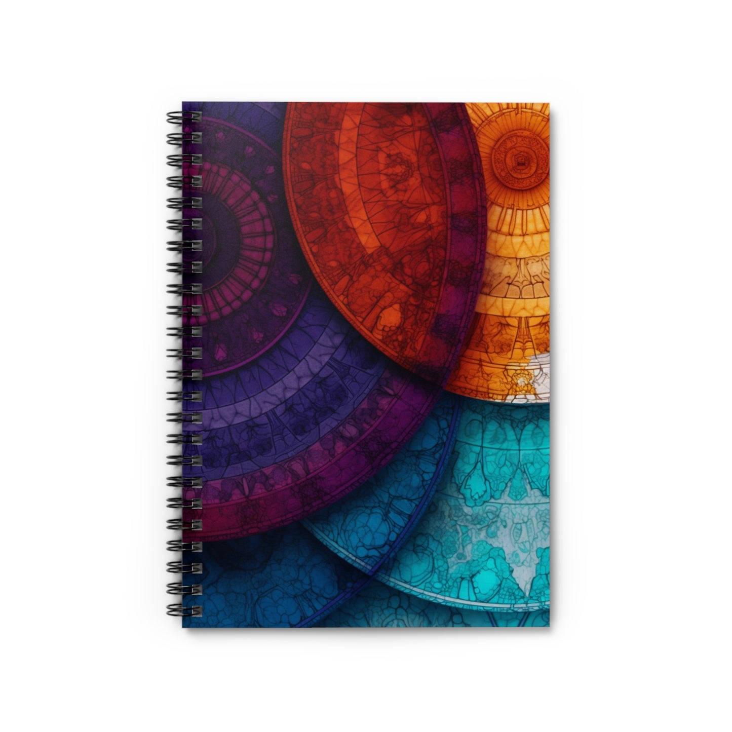 Colorful Diatoms Spiral Notebook - Ruled Line