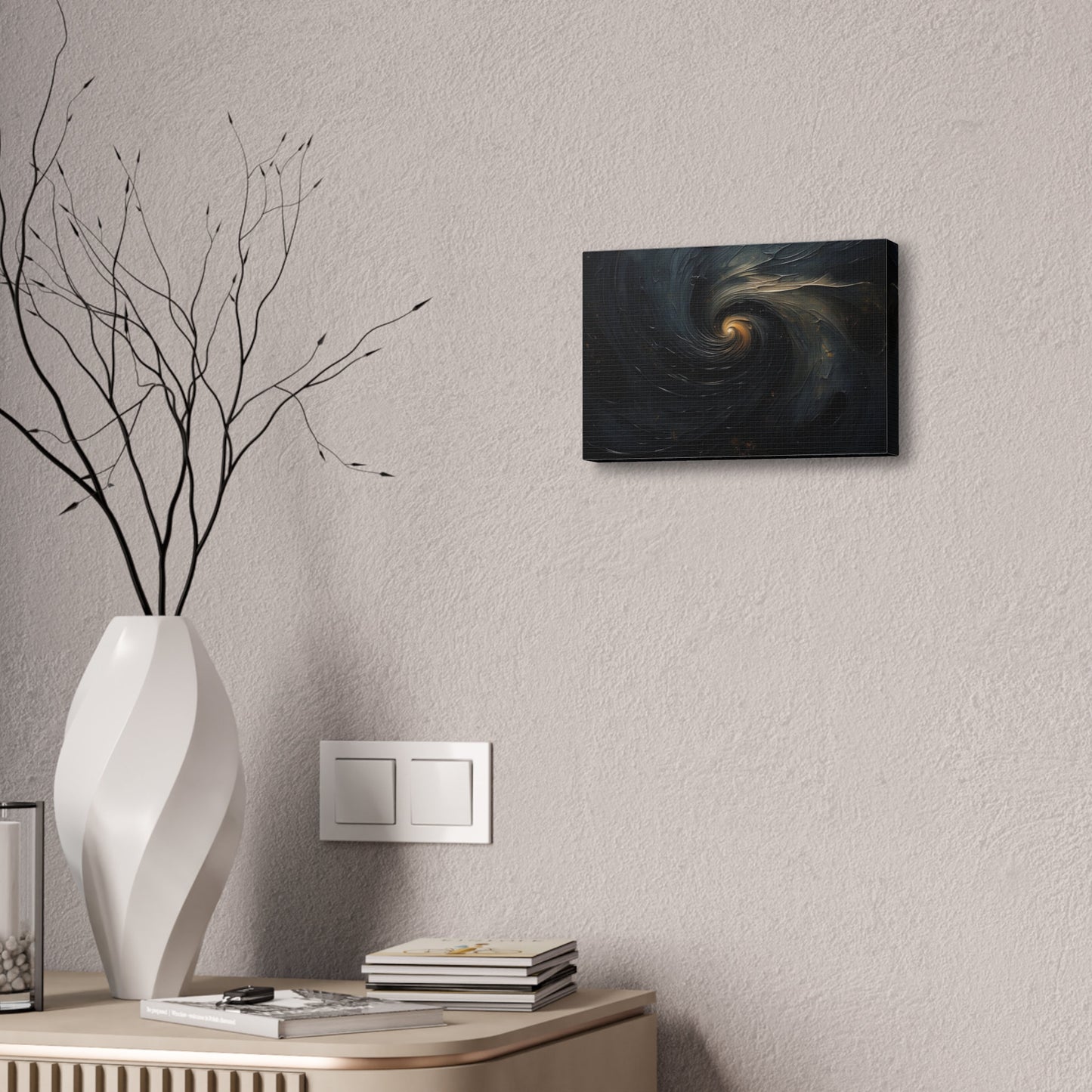 Unique wall art for college apartments or new homes | Abstract art showing the flow of darkness generating light | Ai Wall Art