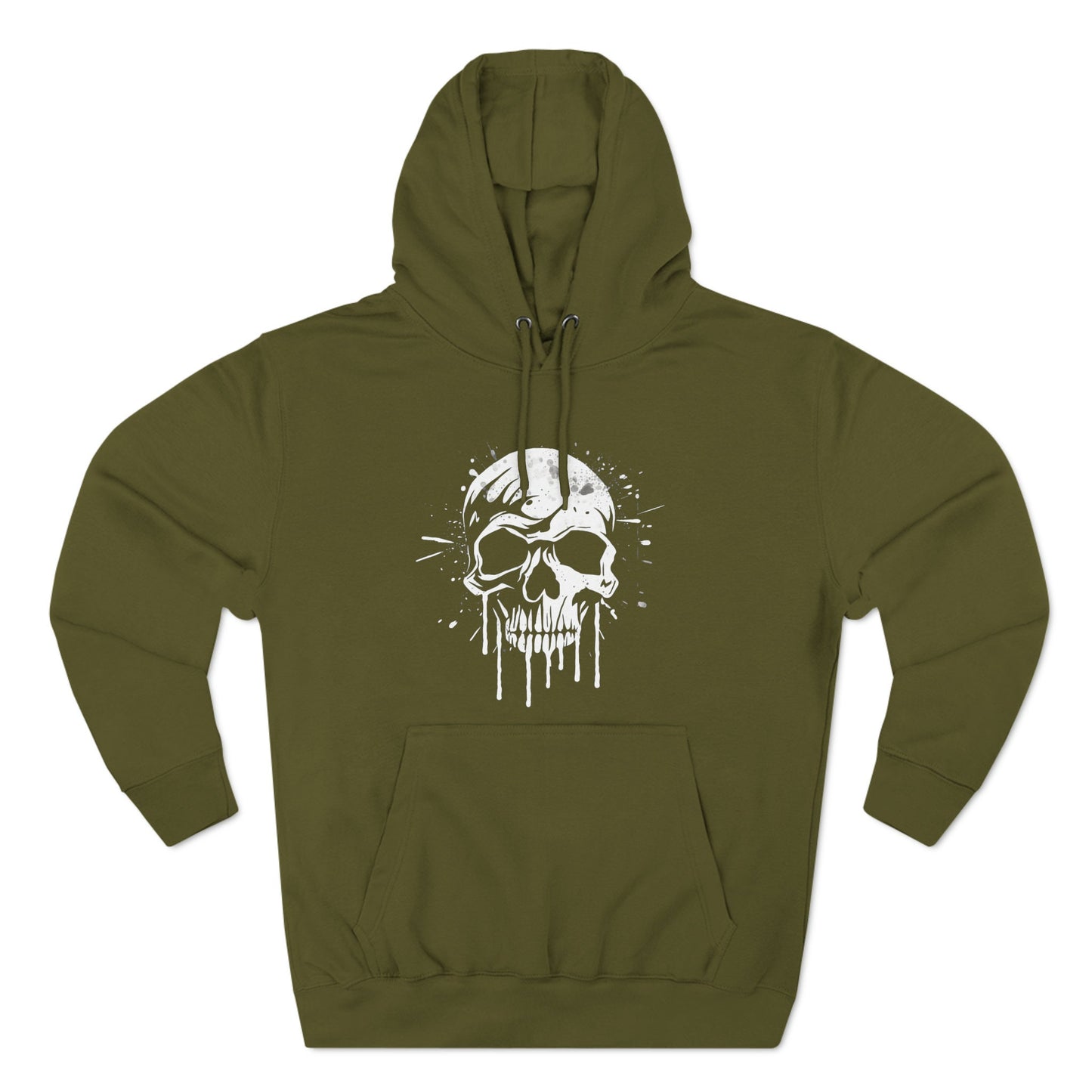 Unique Gift for the person who has wants to stand out in a crowd! White Skull Graffiti Unisex Premium Pullover Hoodie. Great guy gift.