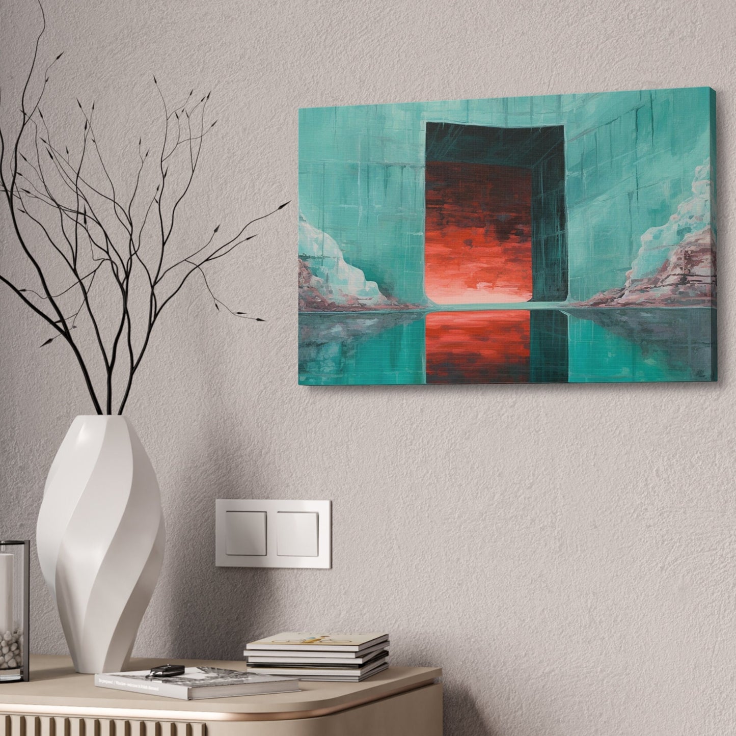 Unique wall art for college apartments or new homes | Safety of the Salt Cave | Ai Wall Art