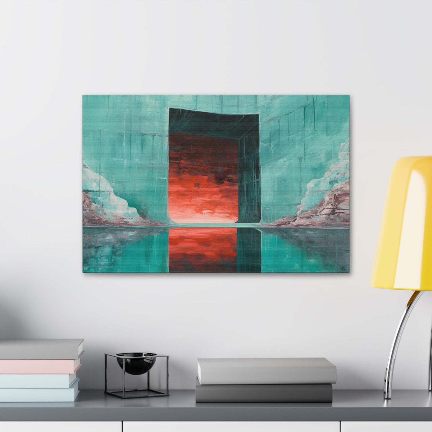 Unique wall art for college apartments or new homes | Safety of the Salt Cave | Ai Wall Art