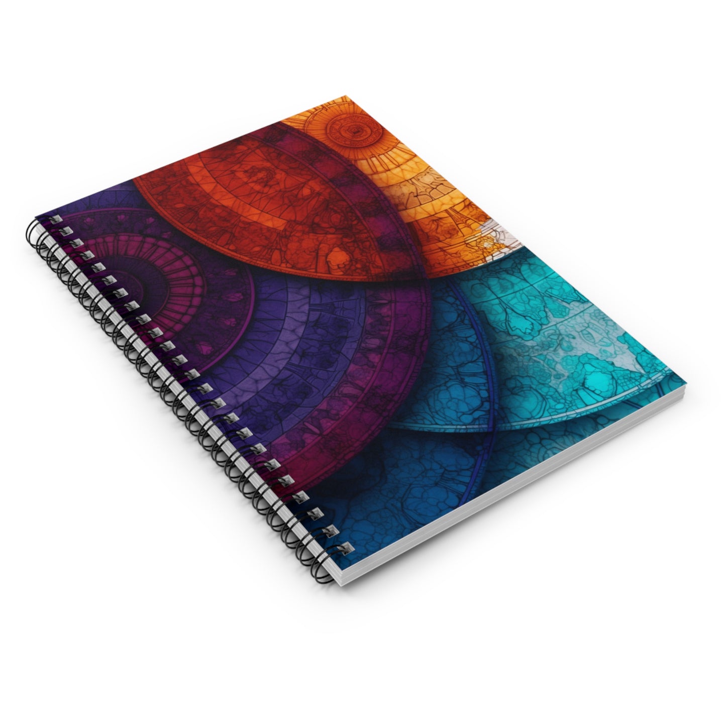 Colorful Diatoms Spiral Notebook - Ruled Line