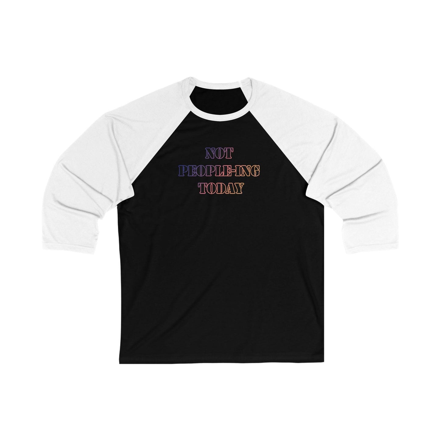 Funny Unisex Baseball Tee, Introvert Shirt, Sarcastic Graphic Tee, Anti-Social Clothing, Not Dealing with People Today Shirt