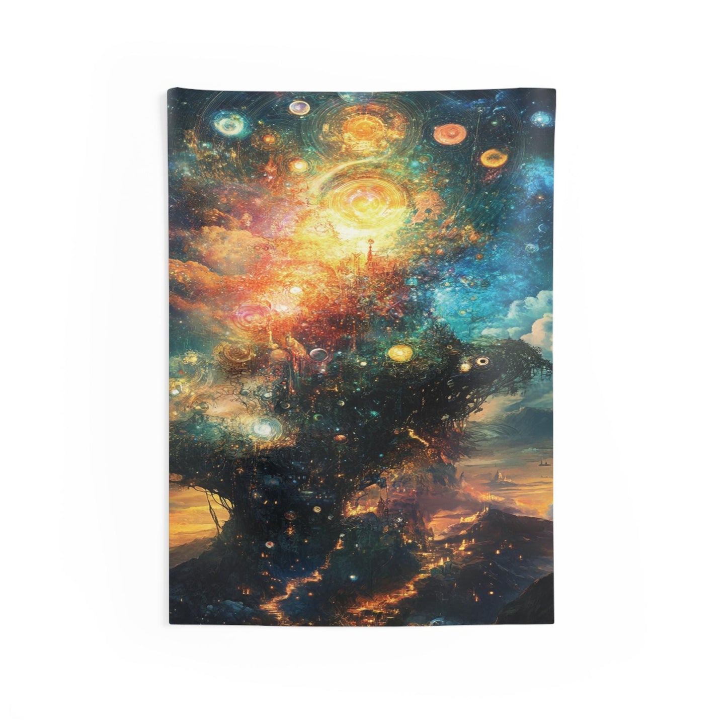 Kybalion Inspired Tapestry, Wall Hanging, Home Decor, Colorful Mystic Art, Unique Spiritual Gift