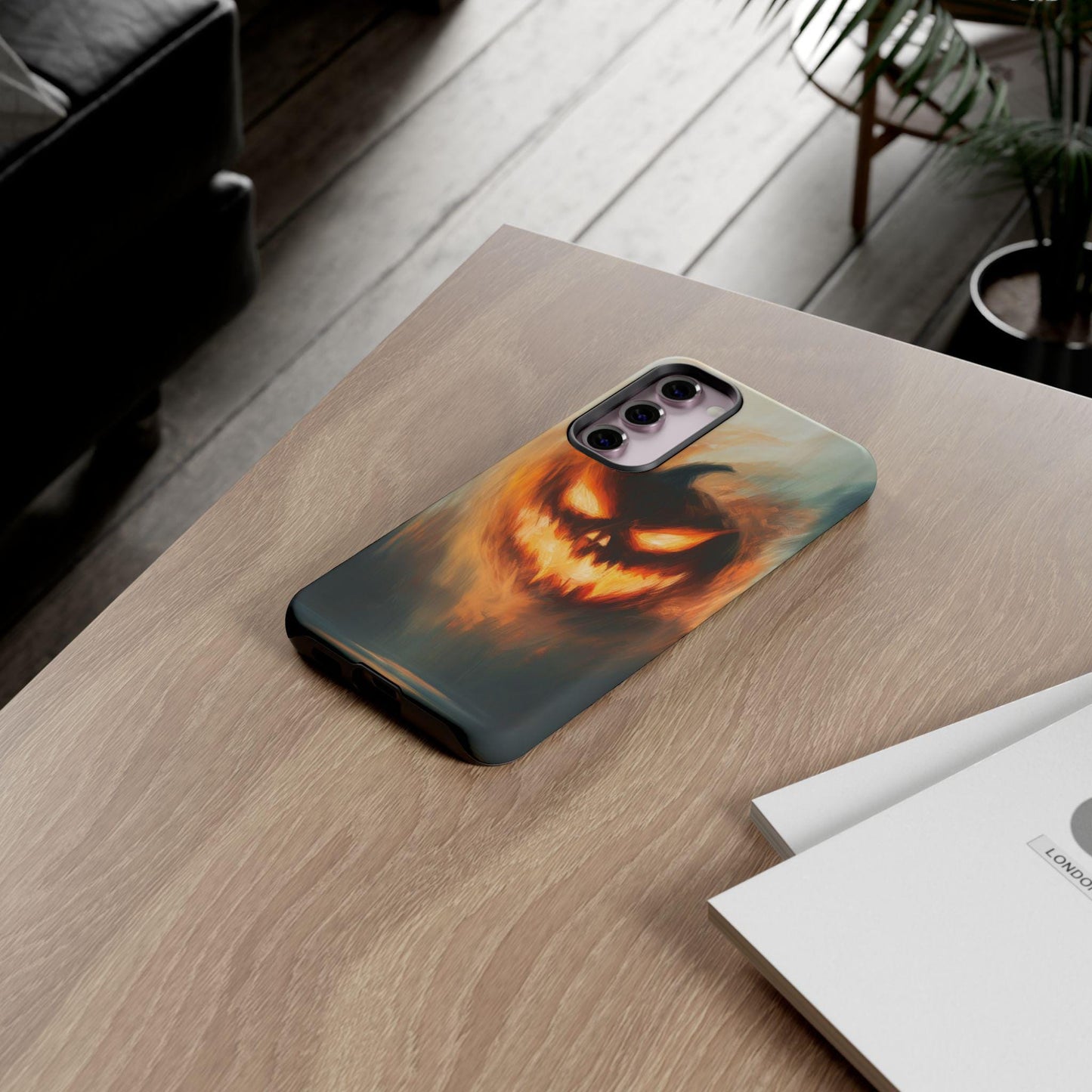 Spooky Pumpkin iPhone Case - Matte & Glossy Dual Layer Protective Cover for iPhone 12 to iPhone 15 #2