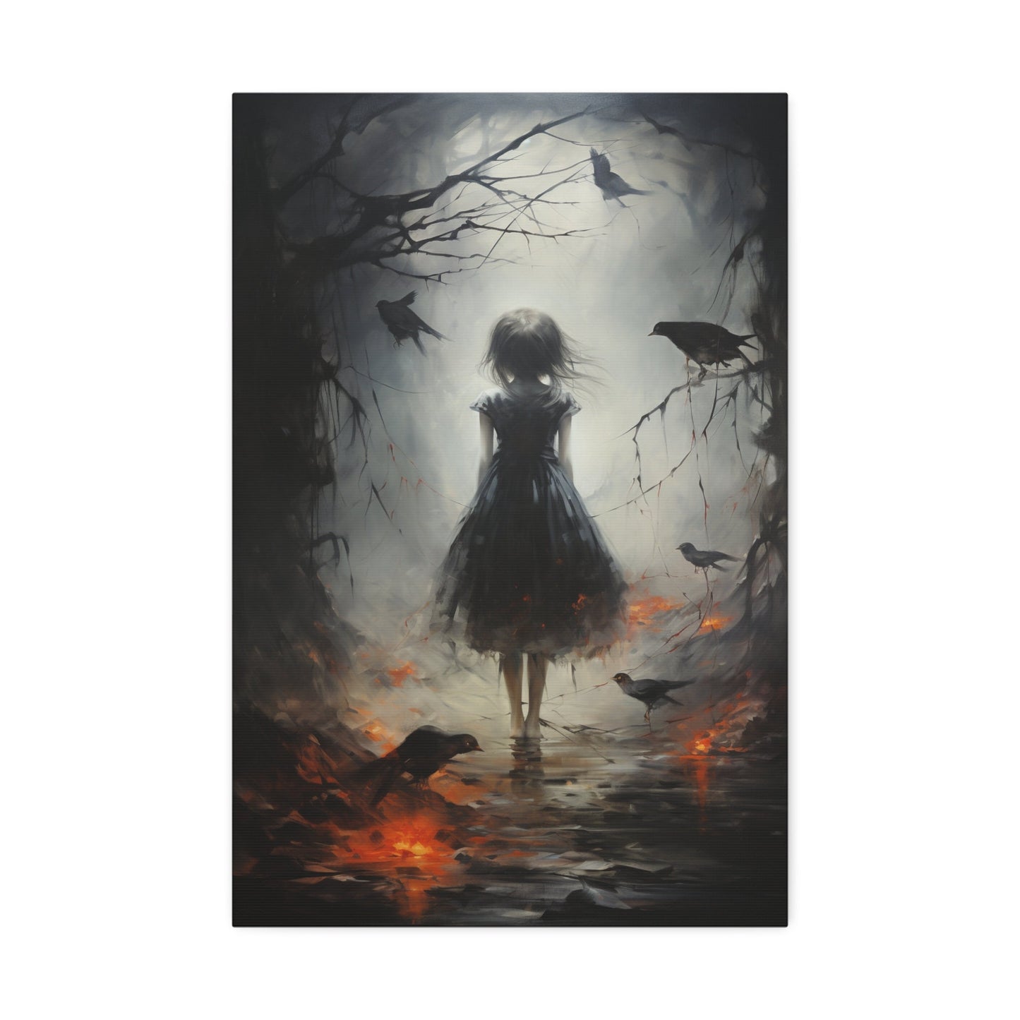 Unique Wall Art for your Home, Apartment, Dorm Room. Surreal Art of a Girl in the Dark Woods | no.2. Imperfect and Beautiful.