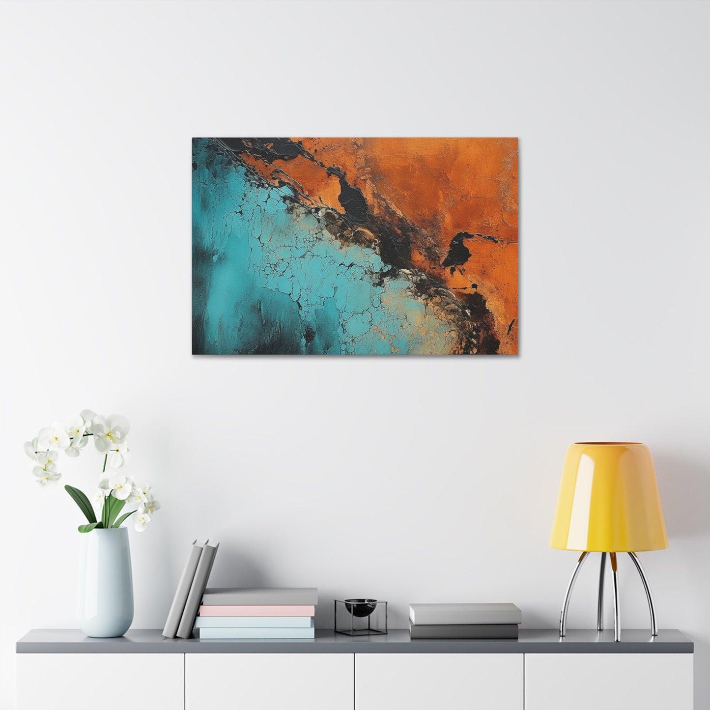 Abstract Art, Organic Texture Painting, Modern Industrial Chic Artwork. Unique College Dorm or New Apartment Wall Art.