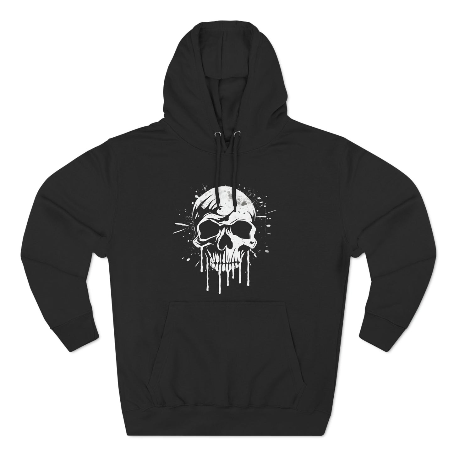 Unique Gift for the person who has wants to stand out in a crowd! White Skull Graffiti Unisex Premium Pullover Hoodie. Great guy gift.