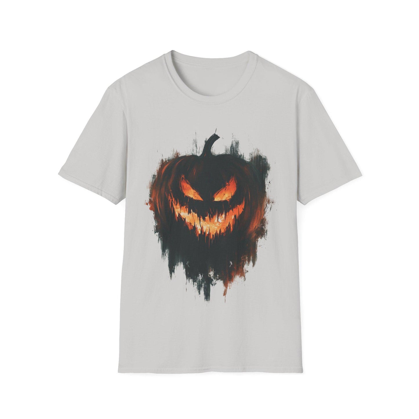 Spooky Pumpkin T-Shirt - Halloween Cotton Tee - Creepy Graphic Shirt for Halloween Lovers