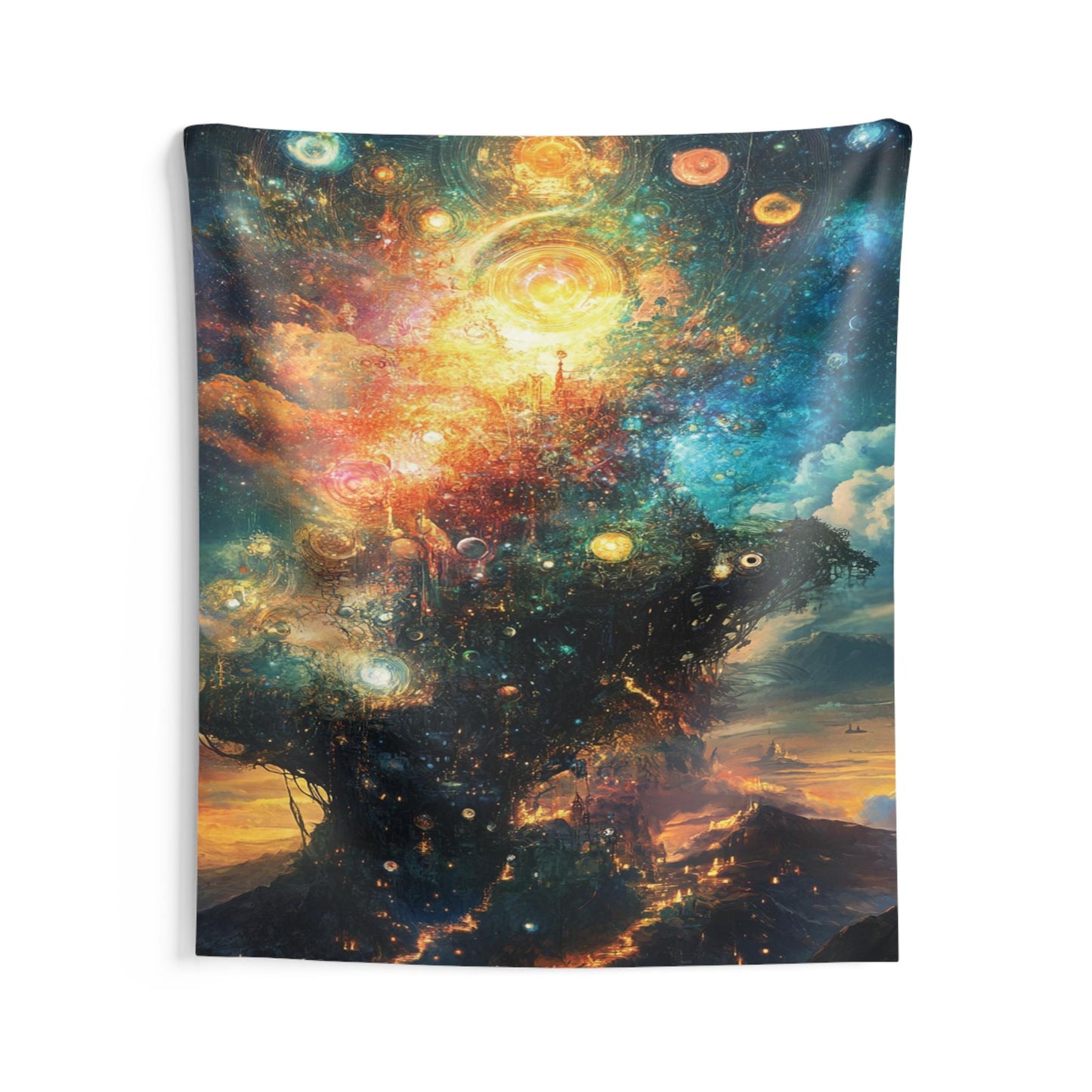 Kybalion Inspired Tapestry, Wall Hanging, Home Decor, Colorful Mystic Art, Unique Spiritual Gift