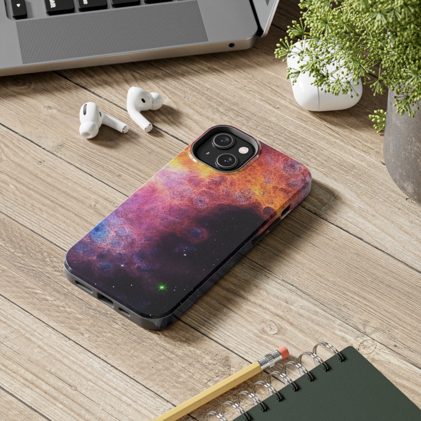 Hyper-Realistic Telescope Photograph of a Nebula and Space Dust iPhone Tough Case | AI Art