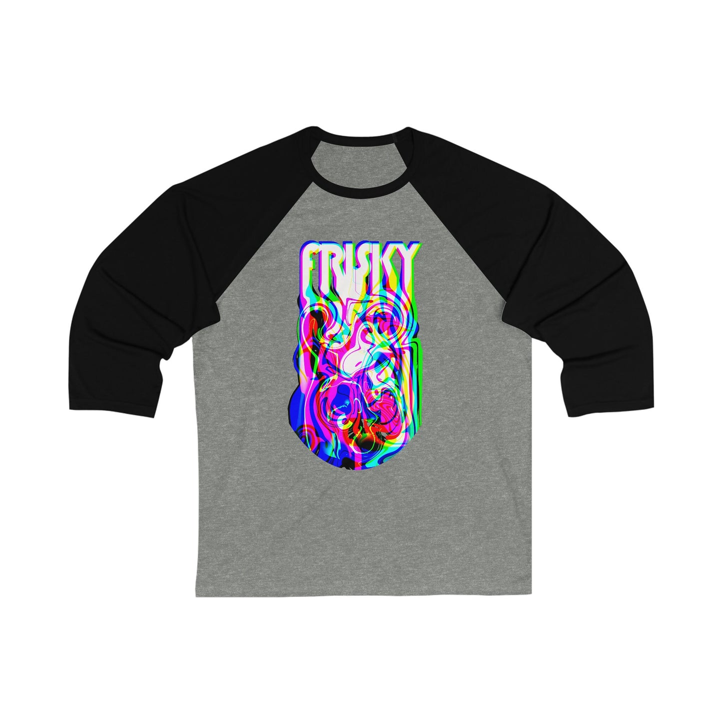 Coolest shirt ever. Unique Unisex Baseball Tee made for FRISKY people who don't care about normal thinking or bland group fashion sense.