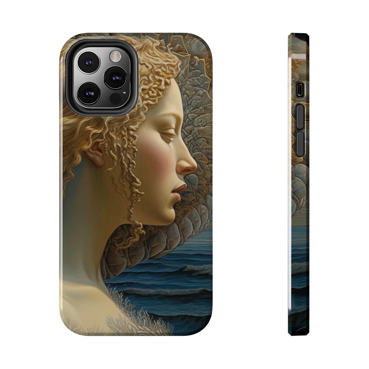 Reimagined Birth of Venus Profile Painting by Botticelli Samsung Galaxy or iPhone Tough Case | Ai Art