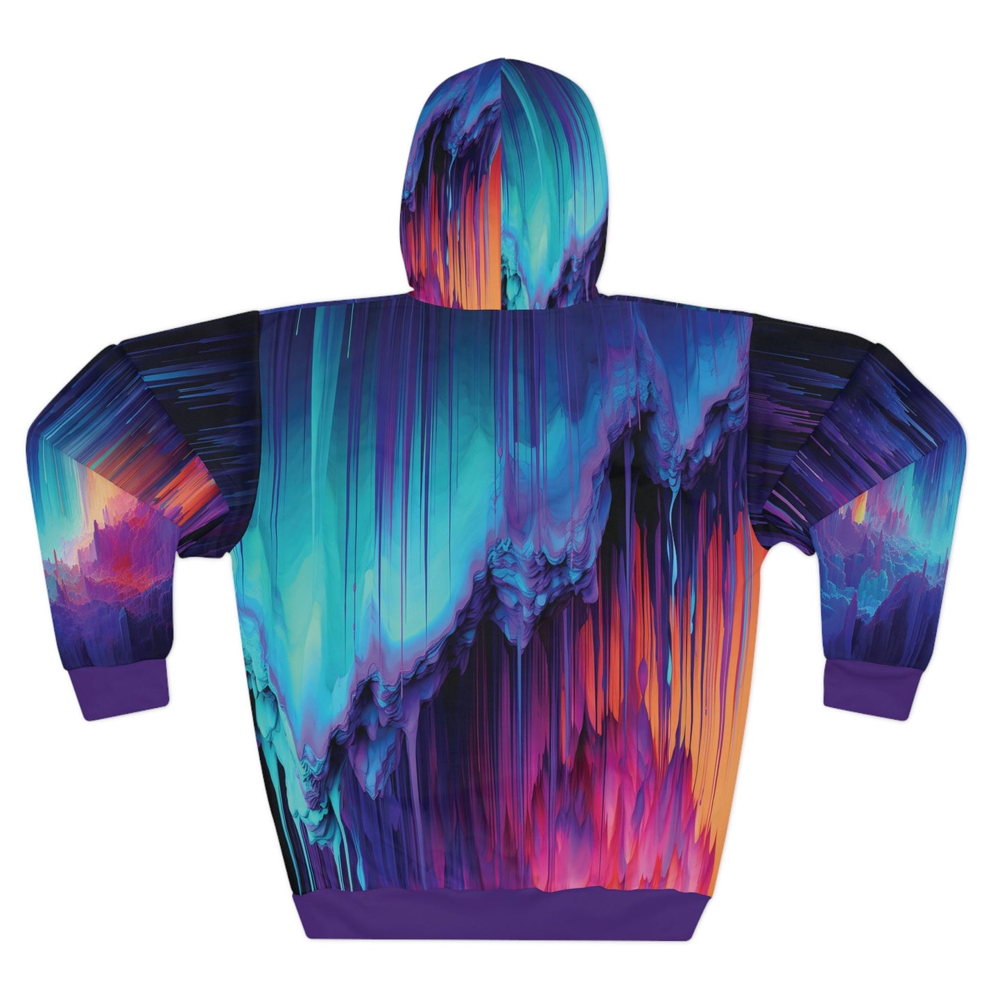 Most unique sweatshirt ever made. Purple, teal, pink, and orange Pixel drip graffiti skull Unisex Pullover Hoodie. Everyone wants one!