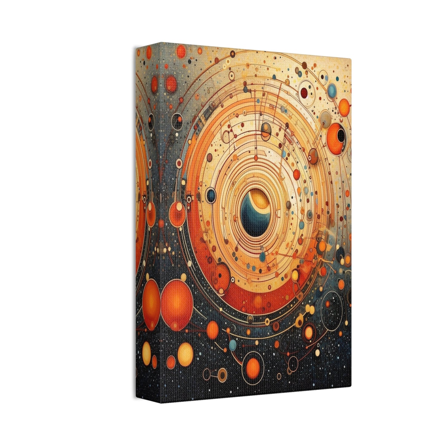 Unique College Dorm or New Apartment Wall Art | Abstract universe inspired by Several Circles by Kandinsky. Ai generated digital painting.