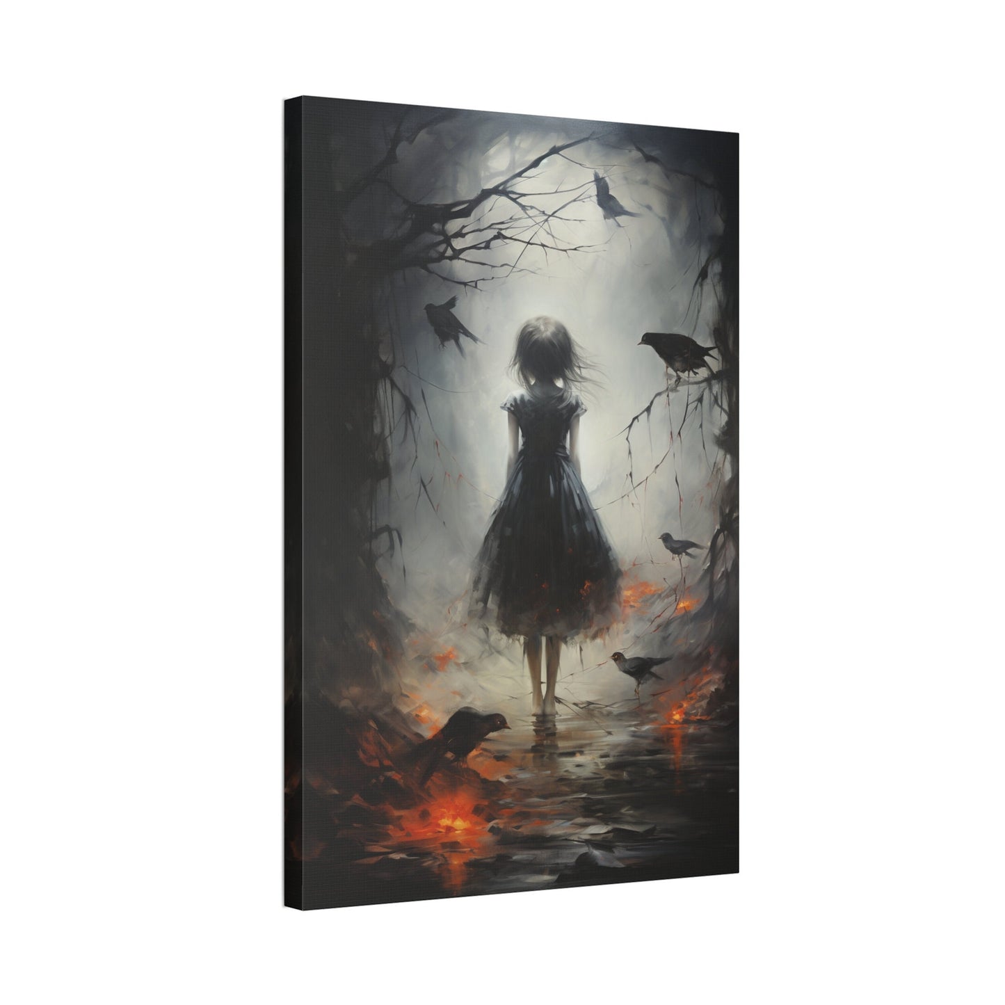 Unique Wall Art for your Home, Apartment, Dorm Room. Surreal Art of a Girl in the Dark Woods | no.2. Imperfect and Beautiful.