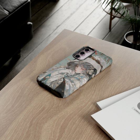 Perfect phone case for an artistic person. Art Nouveau inspired print, ethereal female portrait, pastel floral artwork, vintage. Samsung.