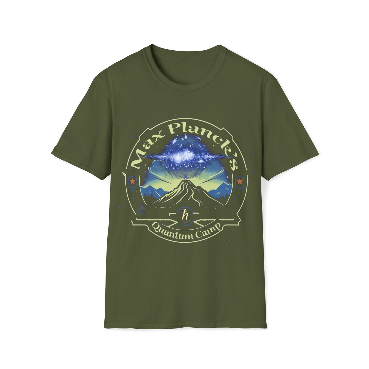 T-shirt no one else has. Max Planck's Quantum Camp t-shirt for the person who loves things that are not ordinary| retro 80's style camp
