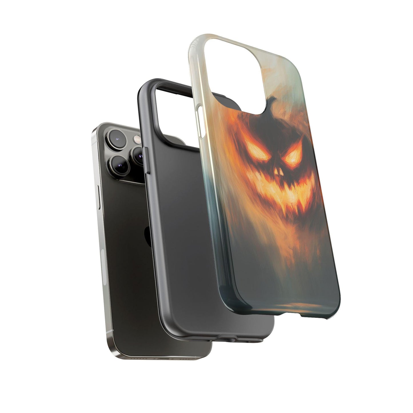 Spooky Pumpkin iPhone Case - Matte & Glossy Dual Layer Protective Cover for iPhone 12 to iPhone 15 #2