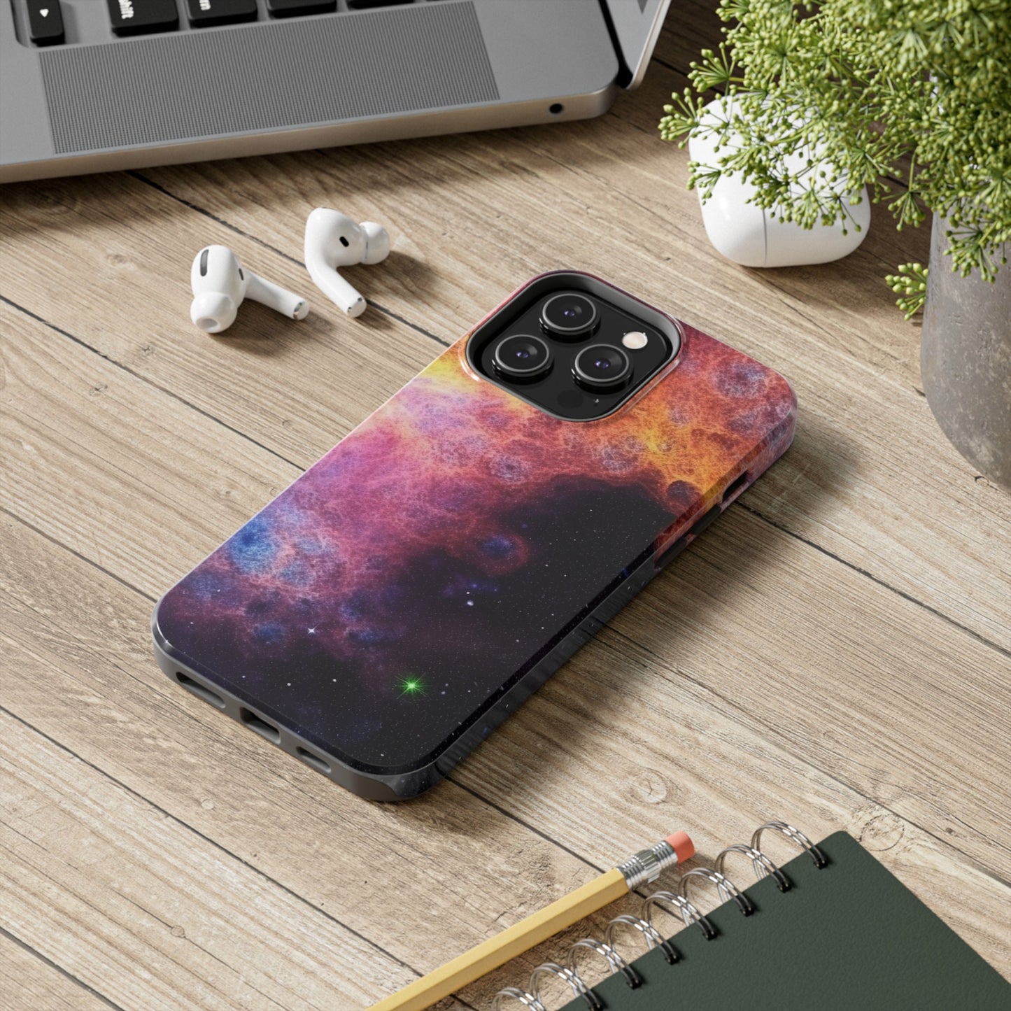 Hyper-Realistic Telescope Photograph of a Nebula and Space Dust iPhone Tough Case | AI Art
