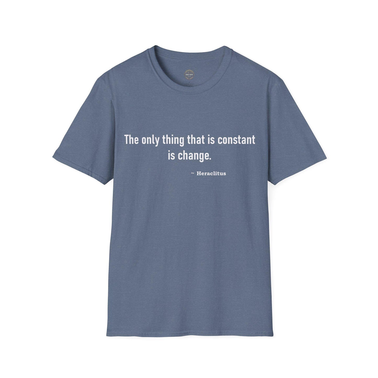Philosophical Change Quote Unisex Tee, Philosophy Graphic Shirt, Inspirational Top, Unisex Softstyle T-Shirt, Hereclitus Quote Tee,