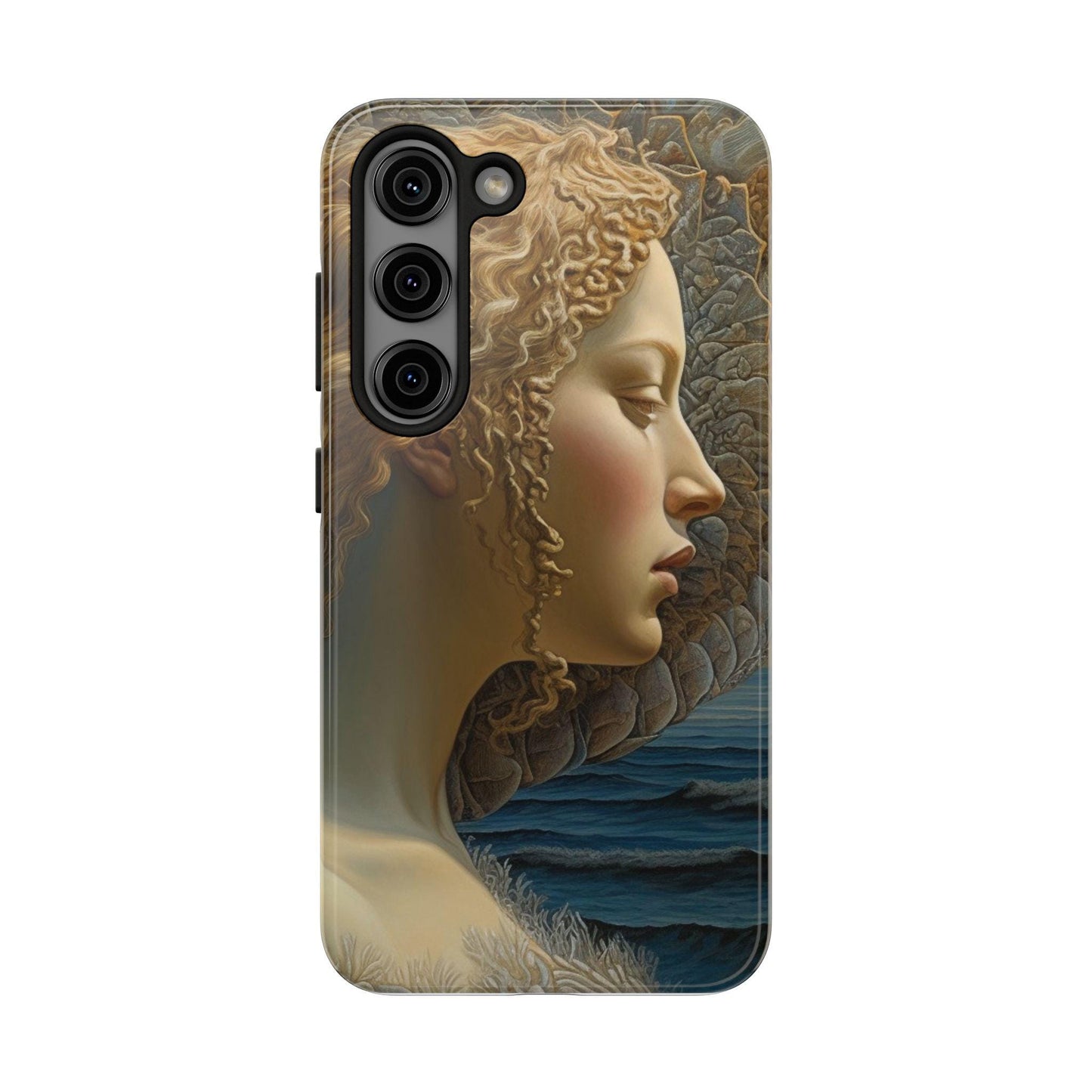 Reimagined Birth of Venus Profile Painting by Botticelli Samsung Galaxy or iPhone Tough Case | Ai Art