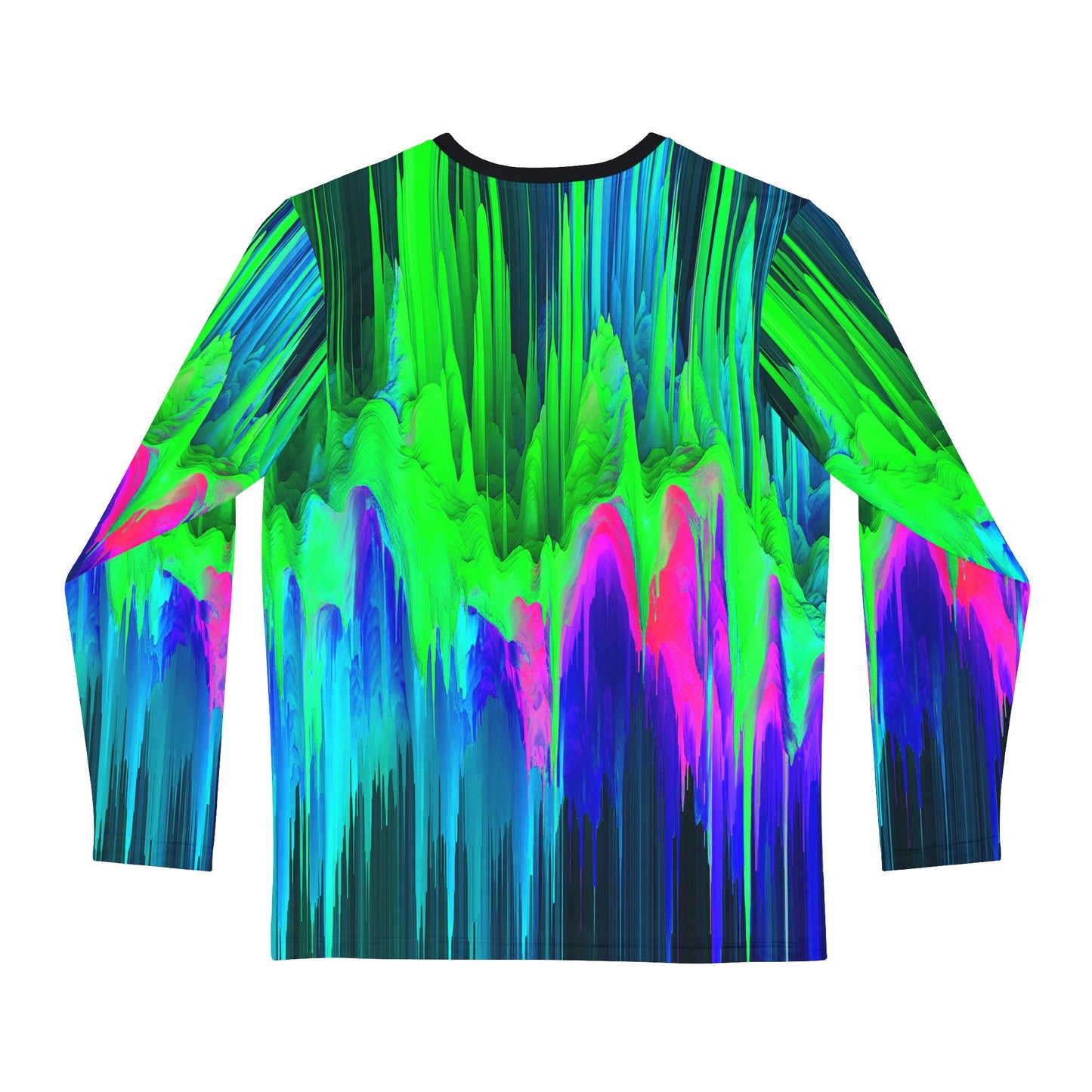 Unique gift for the holidays for those that want to stand out in a crowd, or yourself. Bright pixel drip art. Men's Long Sleeve Shirt.