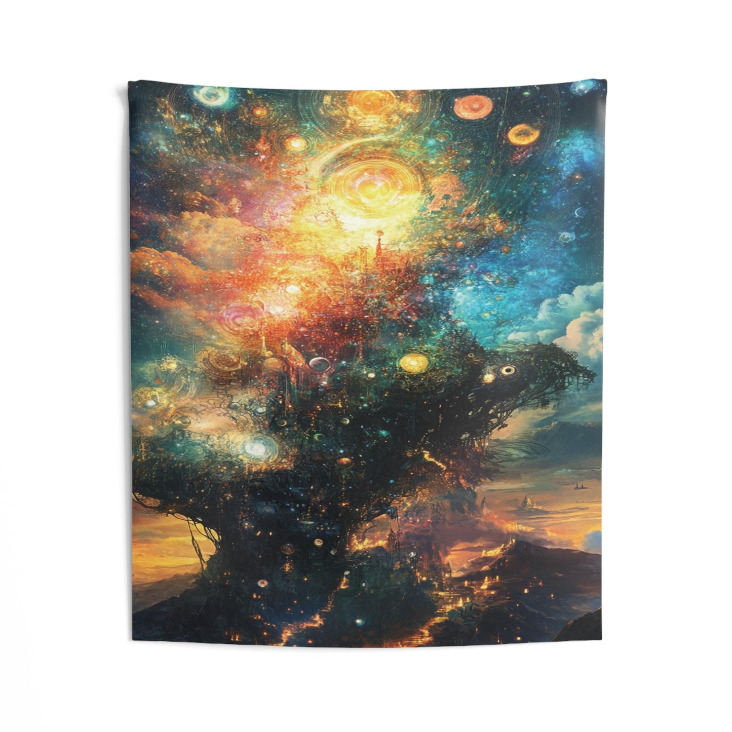 Kybalion Inspired Tapestry, Wall Hanging, Home Decor, Colorful Mystic Art, Unique Spiritual Gift