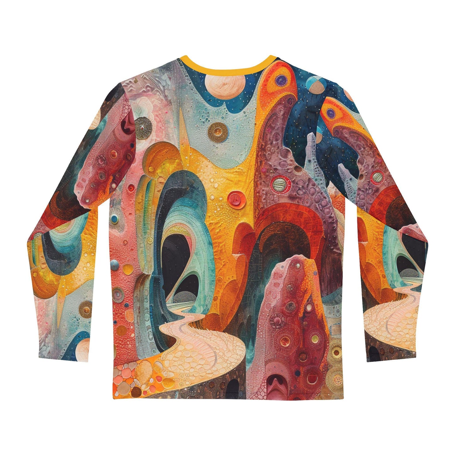 Extraterrestrial Zombie Candy Long Sleeve Shirt, Realist Detail Green and Bronze Print, Marco Mazzoni Inspired, Gender-Bending