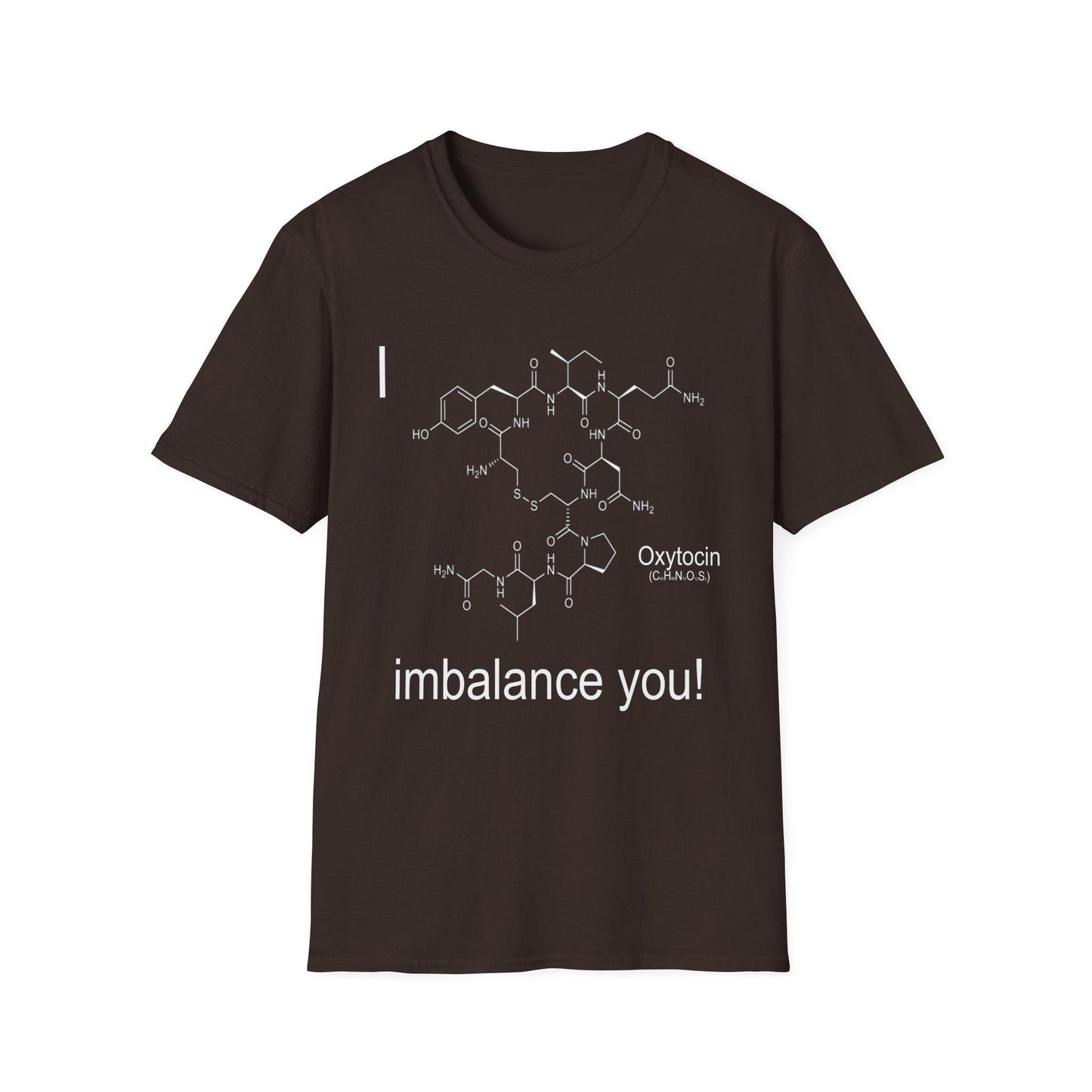 Chemical Structure Oxytocin Unisex Softstyle T-Shirt, Science Love Tee, Gift for Chemistry Lovers, Funny Valentine's Day Shirt