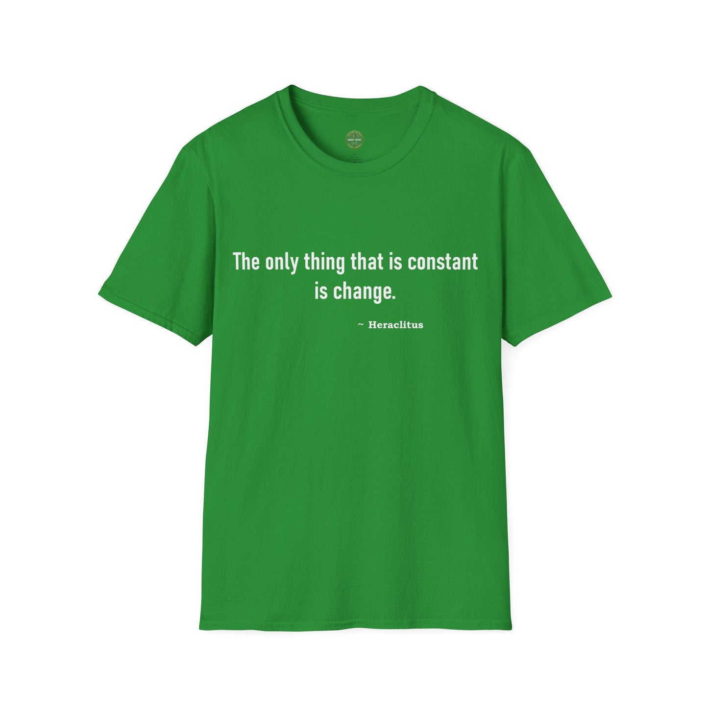 Philosophical Change Quote Unisex Tee, Philosophy Graphic Shirt, Inspirational Top, Unisex Softstyle T-Shirt, Hereclitus Quote Tee,