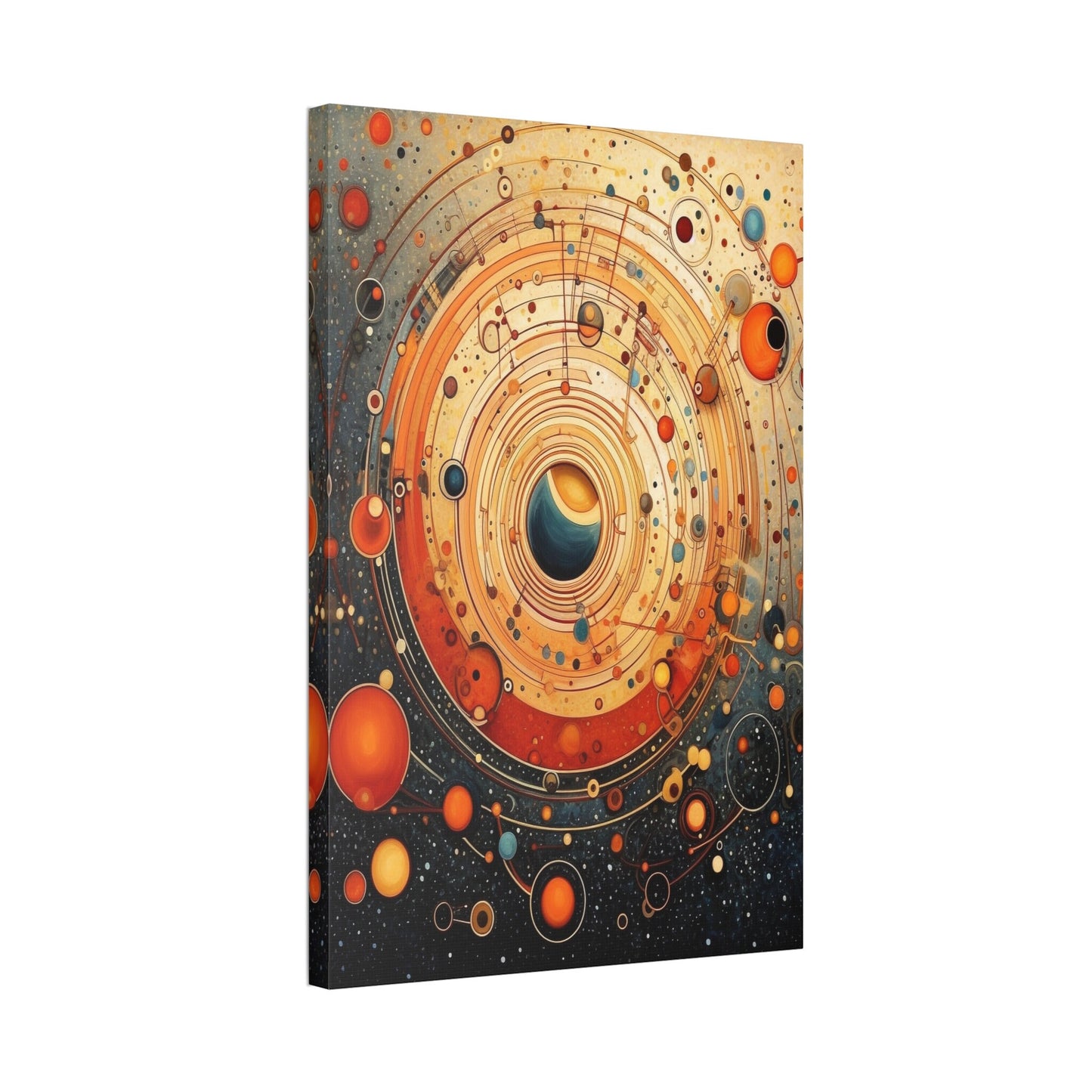 Unique College Dorm or New Apartment Wall Art | Abstract universe inspired by Several Circles by Kandinsky. Ai generated digital painting.